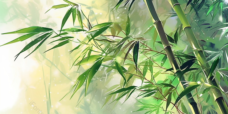 绿色水彩手绘竹林背景,插画/手绘图,插画/手绘图库,插画/手绘图下载,插画/手绘